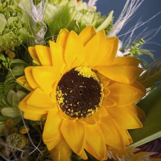 Корзинка из мыльных цветов