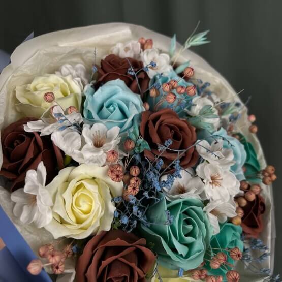 "Мятный шоколад" букет из мыла