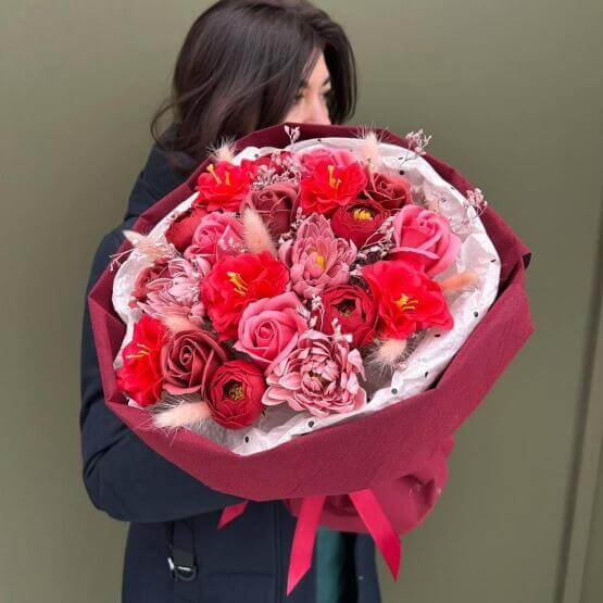 Мыльный букет "Страсть в бархате"