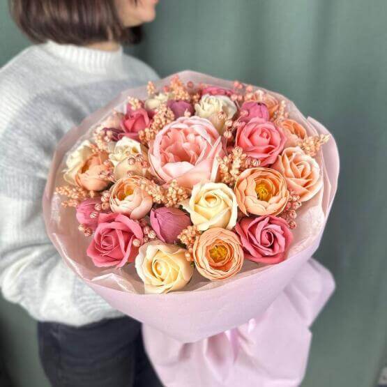 Мыльный букет "Акварельная нежность"