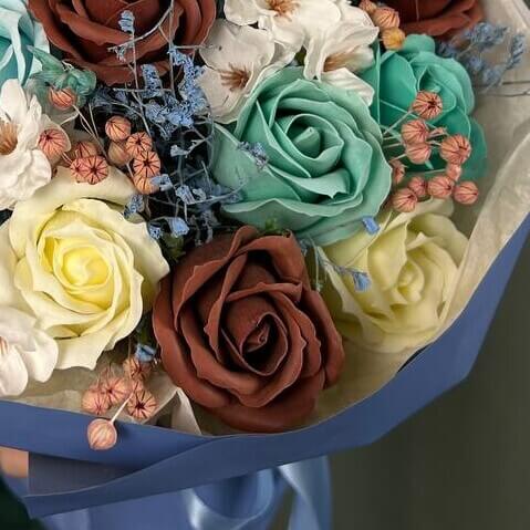 "Мятный шоколад" букет из мыла