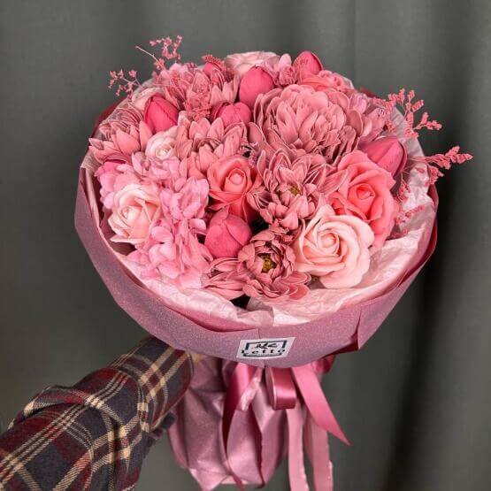 Лиловый мыльный букет