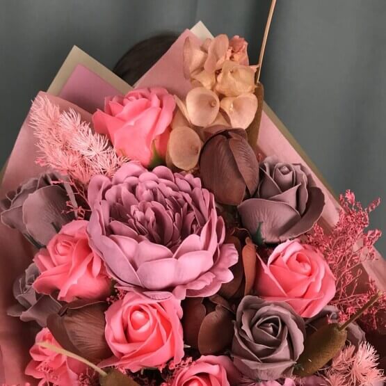 Кофейный букет из мыла