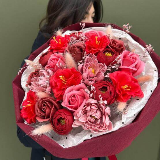 Мыльный букет "Страсть в бархате"