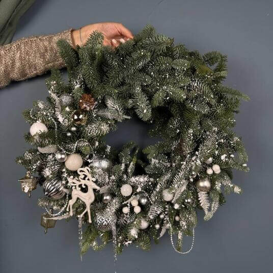 Новогодний  венок из нобилиса  «Скандинавское гостеприимство»
