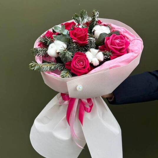 Зимняя сказка с розами