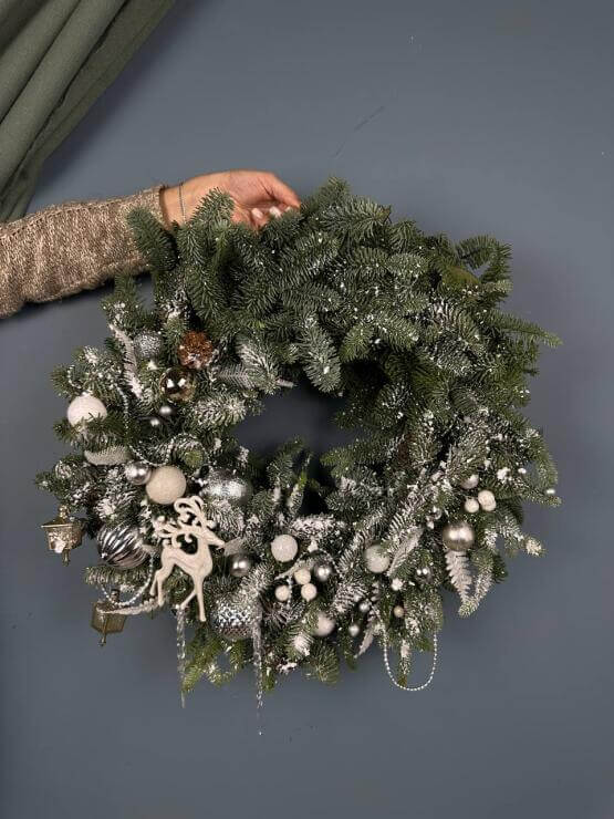 Новогодний  венок из нобилиса  «Скандинавское гостеприимство»