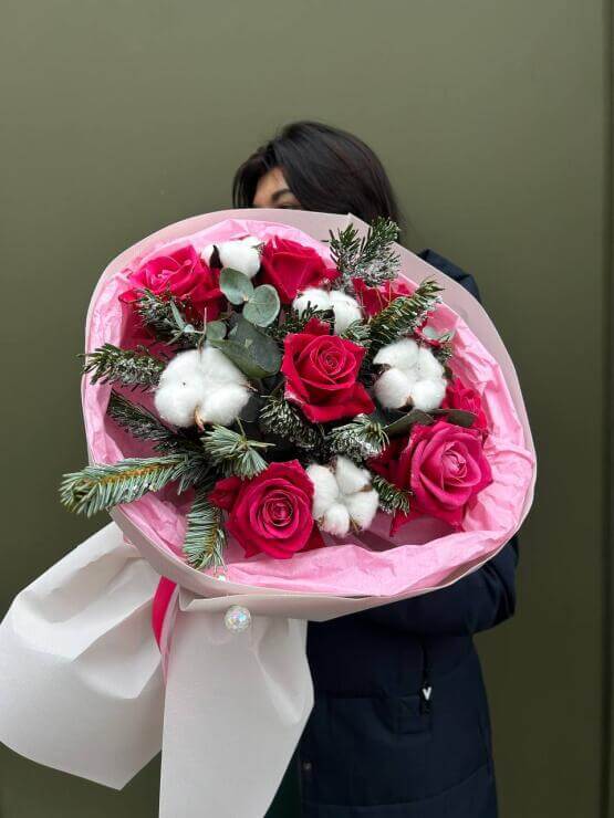 Зимняя сказка с розами