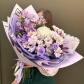 "Лавандовый луг " авторский букет из хризантем, альстромерии и эустомы