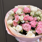 7 нежных кустовых роз