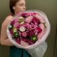 Малиновые астры в гипсофиле