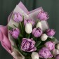 Микс из гладких и пионовидных тюльпанов