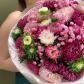 Малиновые астры в гипсофиле